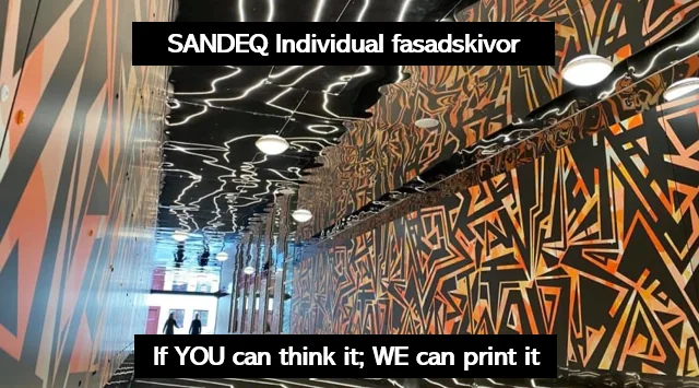 SANDEQ Individual fasadskivor med tryckt grafiskt mönster